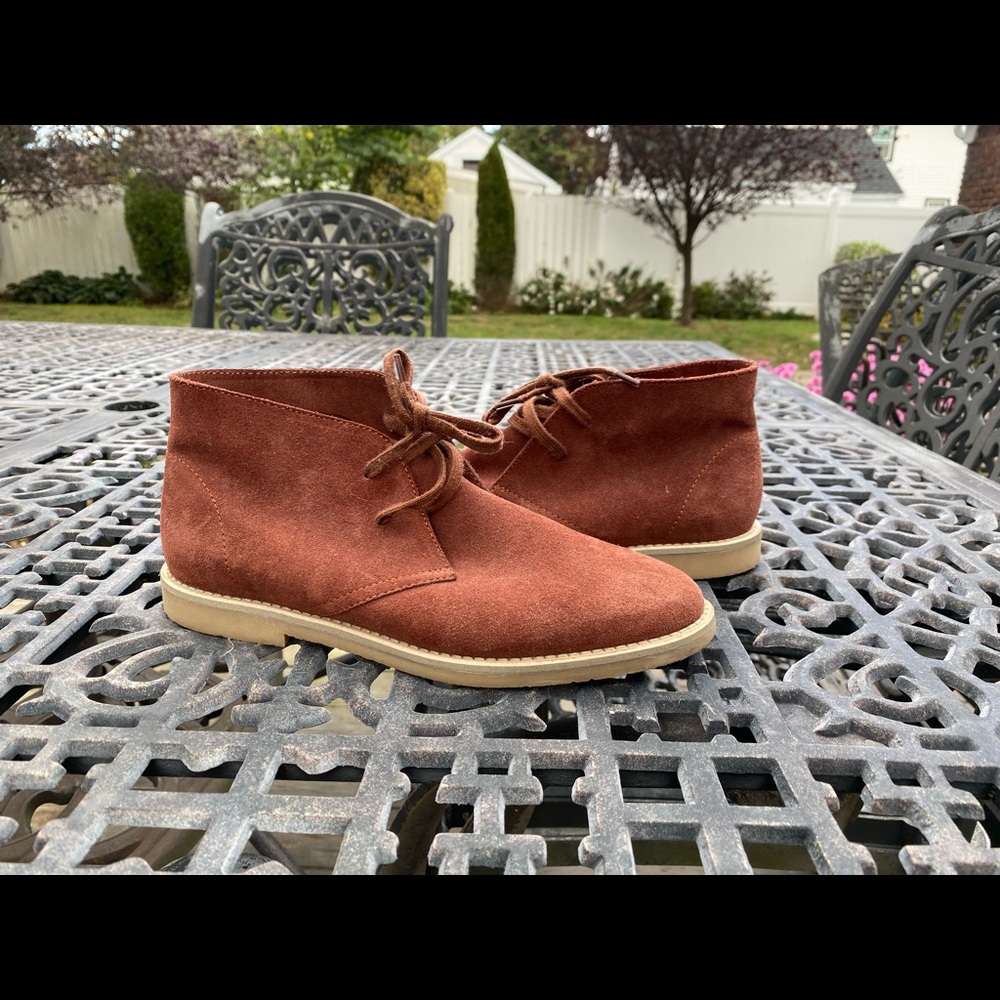 j.crew suede rust colored MacAlister desert boots